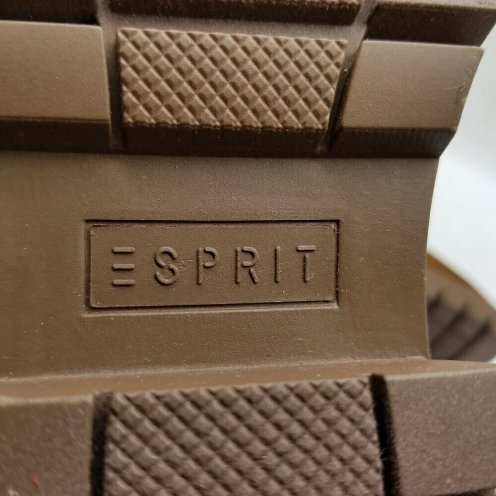 Esprit Women Brown Faux Suede Adrianna Lug‎ Sole Boots 7